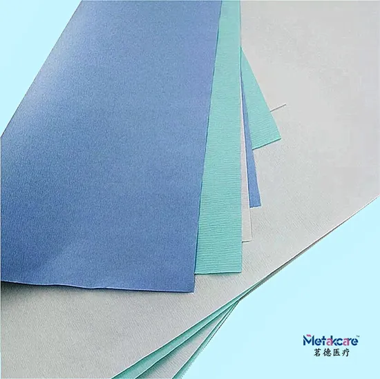Sterilization Medical Coated Crepe Wrapping Paper Green Disposable Professional Equipment